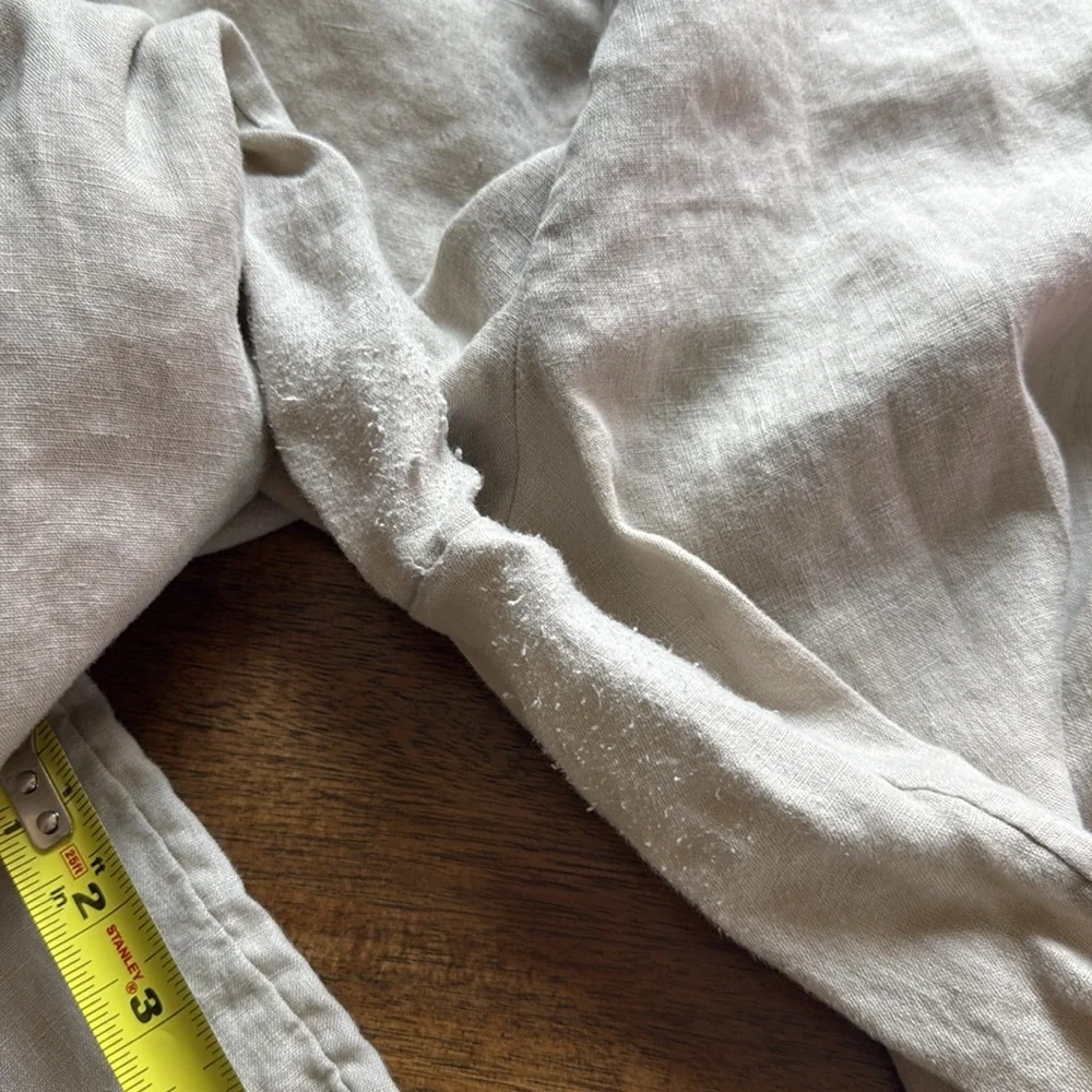 Marsh Landing Light Tan linen pants medium - Picture 9 of 10